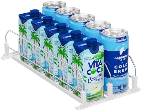 Puricon Soda Can Organizer for Fridge, White