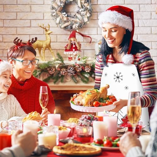 Whaline 15Pcs Christmas Kitchen Accessories Set Buffalo Plaid Snowman