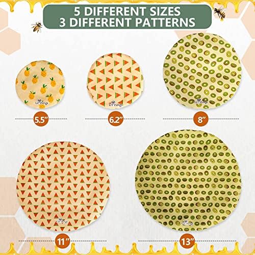Li’l Things Beeswax Bowl Covers, Set of 5, XS–XL