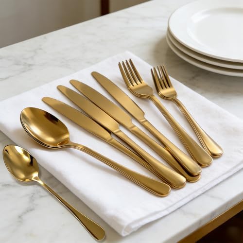 20 Piece Stainless Steel Flatware Set,Cutlery Utensil Silverware Set