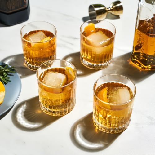 Viski Reserve Milo Crystal Old Fashioned Rocks Glasses, European