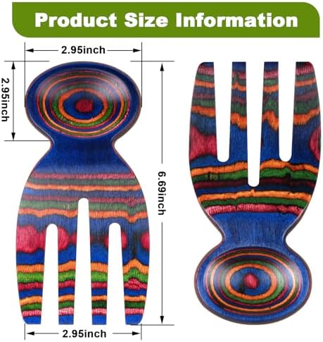 MYRAINBOW Salad Tongs, Salad Hand, Pakkawood Salad Tongs for Serving