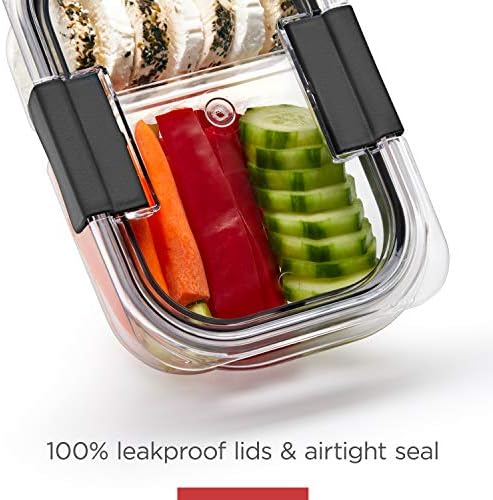 Rubbermaid Brilliance Meal Prep Containers, 2-Compartment Food Storage