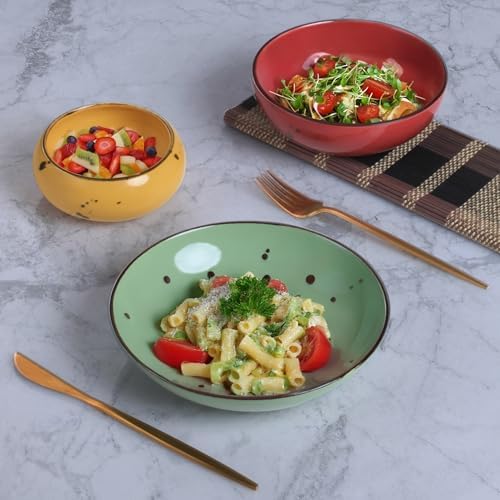 Esfour 7.95 Inch Porcelain Pasta Bowl, 23.6 Ounces Salad Bowls