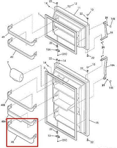 GENUINE Frigidaire 240338101 Refrigerator Door Bottom Shelf Bin, White