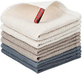 Nialnant 6 Pack Kitchen Towels and Dishcloths Sets,100% Cotton Soft