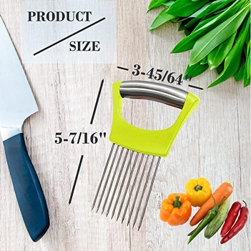 2-PCS Onion Holder for Slicing, Green