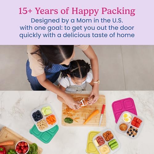 Bentgo Easyboxes 4-Compartment Snack Containers - 8-Piece Set with 4