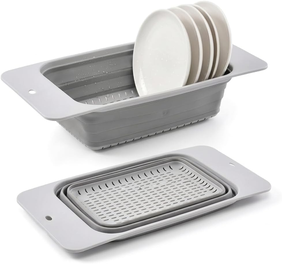 Monozuki Collapsible Colander – Space Saving Silicone Kitchen