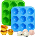 2 Pack Silicone Egg Bite Molds 9-Cavity Silicone Muffin Pans for