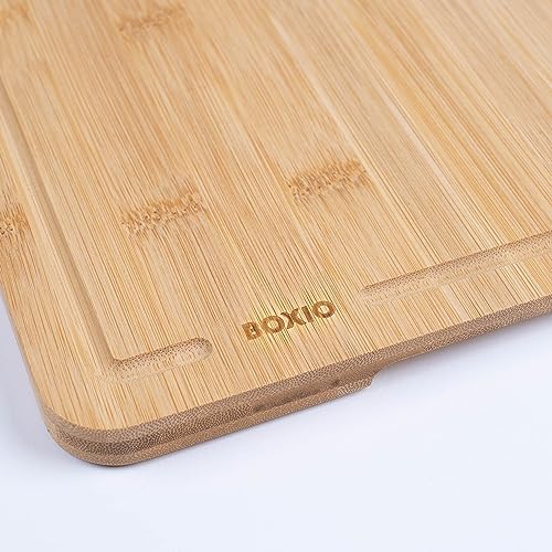 BOXIO - CuttingBoard: Premium Bamboo Wood Cutting Board for Camping &