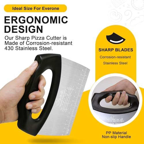 Bench Scraper Dough Cutter Salad Chopper with Cover and Large
