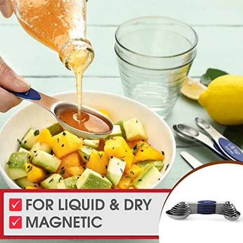 Spring Chef Stainless Steel Magnetic Measuring Spoons, Set of 8 & 4