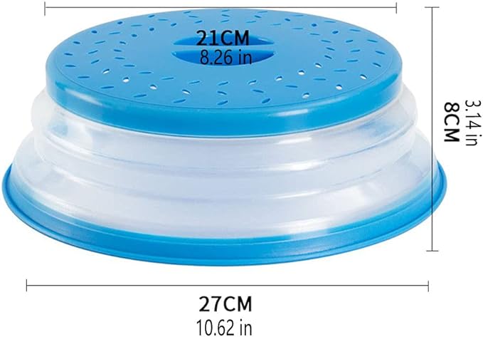 Collapsible Microwave Splatter Cover, 10.5 Inch, Microwave Plate Cover - Image 2