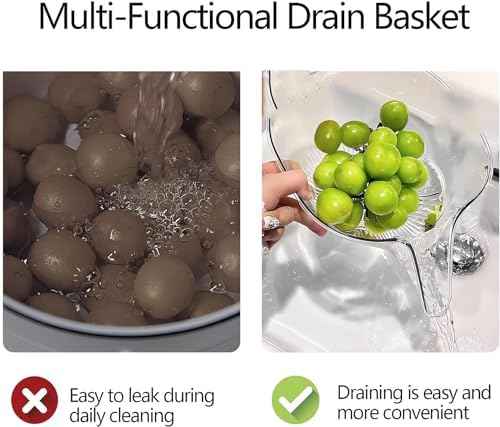 Multi-functional Drain Basket, 1PC, Clear