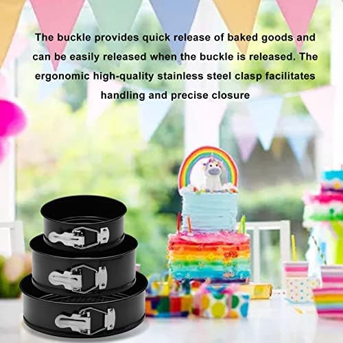 3Pcs Non-stick Cheesecake Pan, Springform Pan with Removable
