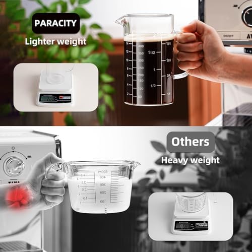 PARACITY 2 Cup Glass Measuring Cup, Liquid Measuring Cups with three
