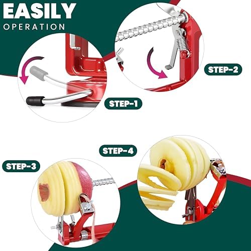 Apple Peeler, 5 in 1 Apple Slicer Corer Tool with Durable Stainless