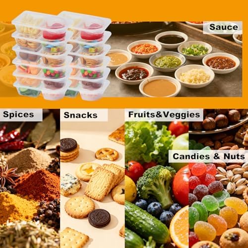 20 Pack 10 OZ Reusable Snack Containers with Lids,Disposable