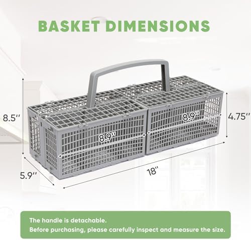 Universal Dishwasher Silverware Basket Replacement - 2 in 1 Detachable