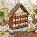 Remerry Wooden House Egg Holder, 36-Hole, Brown