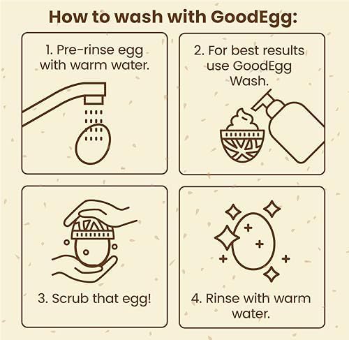 GoodEgg Silicone Egg Brush for Large to XL Eggs, Green