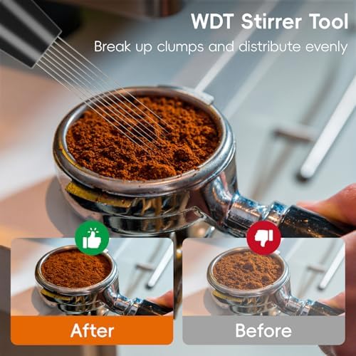 7 Pcs 58mm Espresso Tamper Tools Accessories Kit for Coffee WDT Tool