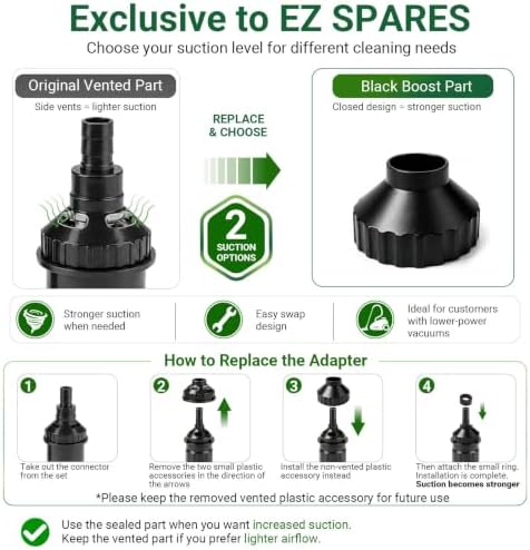 EZ SPARES 1-1/4" Micro Crevice Kit with Bag