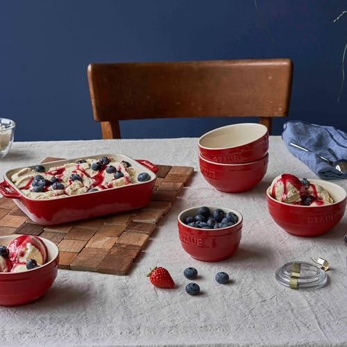 STAUB Ceramic Prep Bowl Set, 2-piece, Cherry