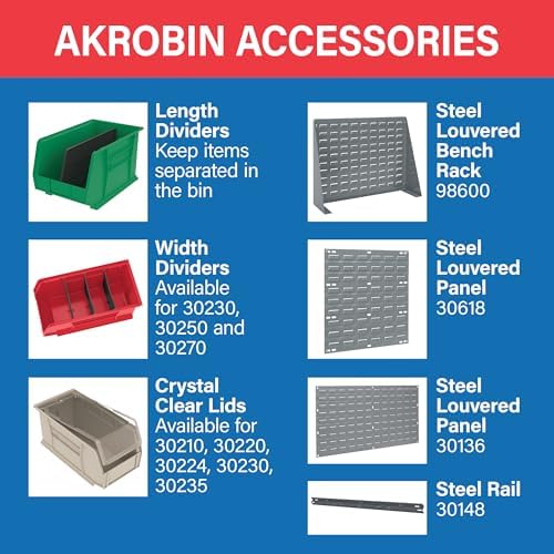 Akro-Mils 30235 AkroBins, 11"x11"x5", 6-Pack