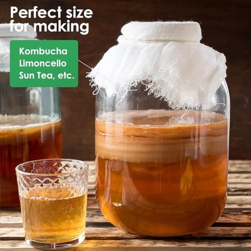 1 Gallon Glass Mason Jar with Airtight Lids, 2 Pack Wide Mouth Storage