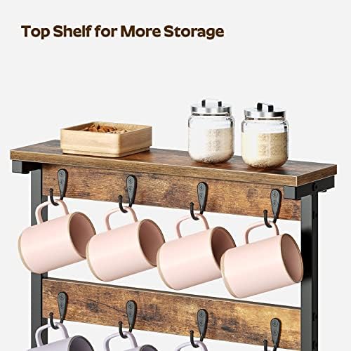 YATINEY 2-Tier Coffee Mug Holder, 8 Hooks
