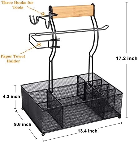FANGSUN Grill Caddy, BBQ Caddy with Paper Towel Holder for Outdoor