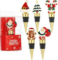 5 pcs Christmas Wine Stopper Christmas Wine Bottle Stoppers for Xmas