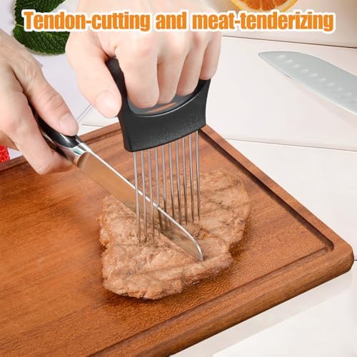 Onion Holder for Slicing - Stainless Steel Onion Slicer & Vegetable