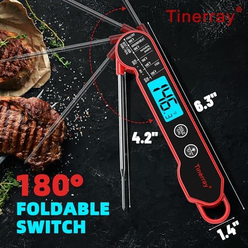 Digital Meat Thermometer, Folding Probe
