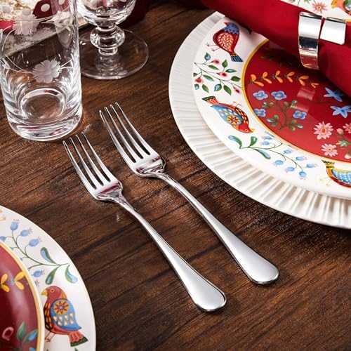 Royalrose Premium Aria 8 Inch Silverware Forks Set of 4