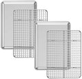 Baking Sheet with Cooling Rack Set [2 Sheets + 2 Racks], Deedro