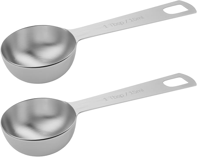 2PCS 1tbsp Single Measuring Spoon, Stainless Steel Individual Teaspoons Only by BERYLER
