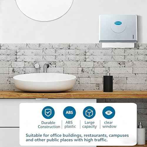 Modunful Compact Folded Paper Towel Dispenser Wall Mount Keyless for