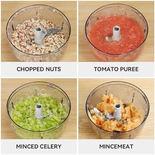 Manual Food Processor Vegetable Chopper 2.3 Cup Small Mini Hand Pull