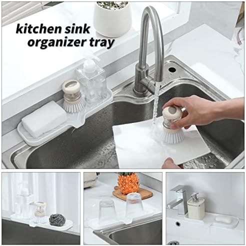 MicoYang Silicone Soap Dish, White, 12"×4"