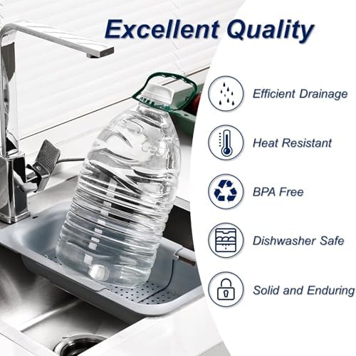 Extendable Sink Colander Strainer Basket, Over the Sink Collapsible