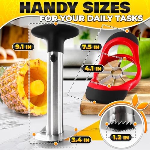 Pineapple Corer and Slicer, Apple Cutter, Stainless Steel Fruit Tool