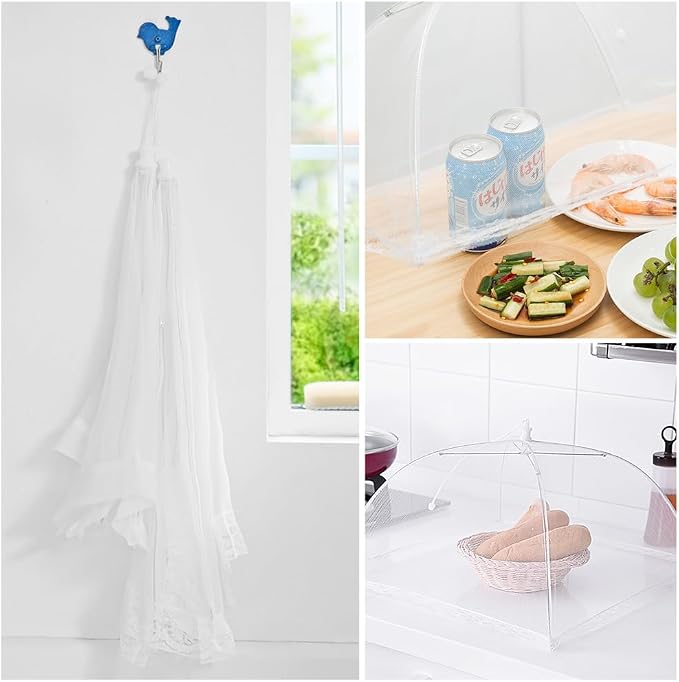 Food Covers, SPANLA 4 Pack Large and Tall Mesh Food Covers - Image 6