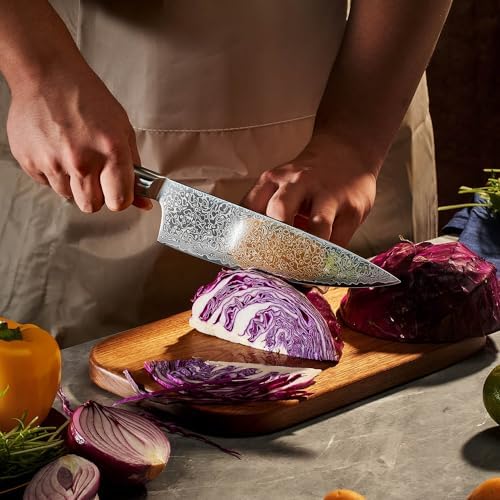 SENKEN 7-Piece Damascus Kitchen Knife Set