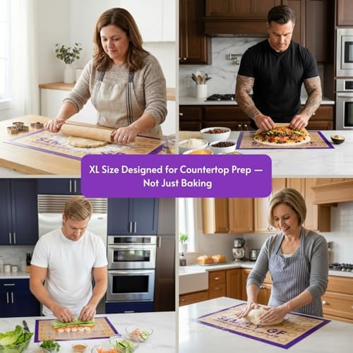 Silicone Baking Mat Set of 2, Non-Stick Cookie Sheet Liners