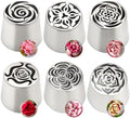 6PCS Extra Large Russian Piping Tips Set, Stainless Steel Flower Icing