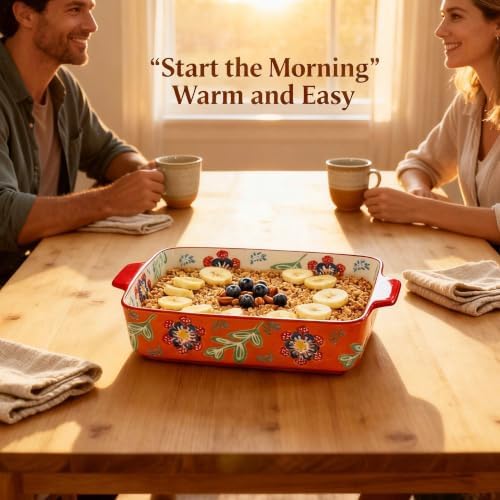 UniqueLife Ceramic Baking Dish Set, 2-Piece, 3.4QT & 1.5QT