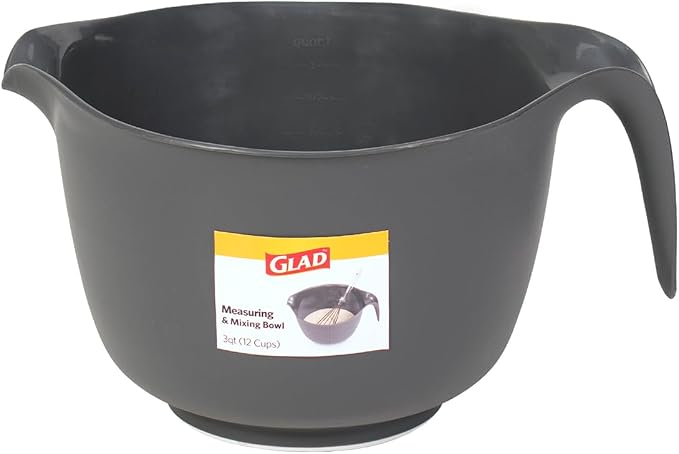 Glad Mixing Bowl with Handle – 3 Quart | Heavy Duty Plastic with Pour Spout and - Image 6